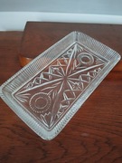 Mała szklana taca, patera Słoneczniki