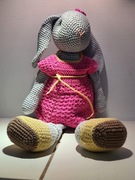 Zabawka pluszak przytulanka: PANI KRÓLIK, ręczne wykonanie cioci Beaty.