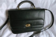 Czarna, elegancka, skórzana torebka