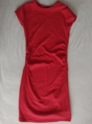 Sukienka xxs 32 xs 34 czerwona mini Sinsay krótki rękaw krótka bawełna