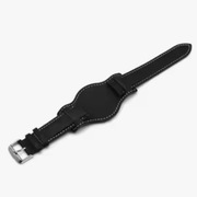 Skórzany pasek roz. M Czarny do zegarka Retro Vintage dla stylu Old money 