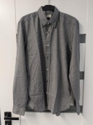 Woolrich fine-check virgin wool shirt Koszula 100% wełna dziewicza w kratę 