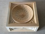 Duży kafel szamotowy Velten "Miasto Pieców" – Sygnatura z Lwami