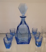 ZESTAW KRYSZTAŁOWA KARAFKA 6 KIELISZKÓW BOHEMIA- CZECHY 