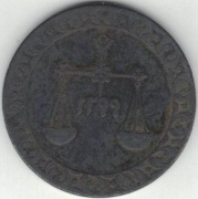 Zanzibar 1 pyasa pajsa 1882 - 25 mm miedź
