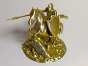 Rycerz na koniu w kolorze złotym (PLA Silk) - DRUK3D