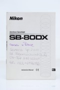NIKON SB 80DX Instrukcja obslugi EN
