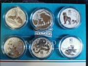 Srebrne Monety komplet Lunar III 2020 - 2025 - 6 monet 2 uncjowych