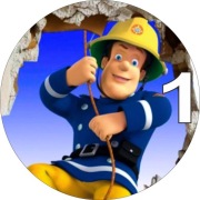 Pan Opłatek na tort - STRAŻAK SAM