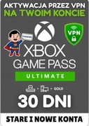 XBOX GAME PASS ULTIMATE 30 DNI / 1 MIESIĄC KLUCZ KOD VPN STARE I NOWE KONTA