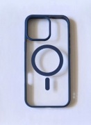 Etui/case przezroczyste z magsafe niebieskie iPhone 16 pro max