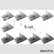 LEGO 92946 SKOS 45 2 x 1 z wycięciem jasny + ciemny szary / LBG DBG - 9 szt