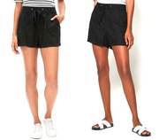 GAP czarne lniane szorty spodenki L