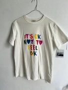 T-shirt oversize z nadrukiem