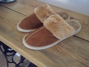 Cieple Kapcie Damskie LUDZIA Skora Naturalna 7/40