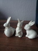 Zestaw,trzy małe króliczki wielkanocne  7 cm 