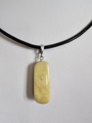 Stary wisior z prawdziwym bursztynem,  zawieszka pr 925