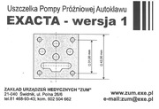 Uszczelka pompy próżniowej autoklawu EXACTA - wersja 1