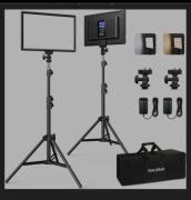 RALENO Zestaw Oświetlenia Wideo Lampa Wideo LED ze Stojakiem 180 cm 8000mha