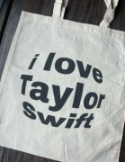 Torba bawełniana torebka tote bag taylor swift bawełna beżowa