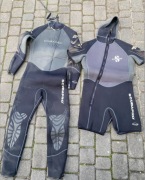 Zestaw skafandrów nurkowych Scubapro Everflex 4mm + shorty 7mm, rozmiar XS