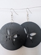 Kolczyki czarne motyle 