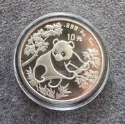 1992 Panda Chiny 10 Yuan 1oz srebrna