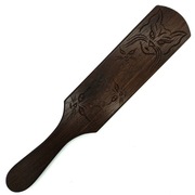 Packa BDSM wykonana z wędzonego dębu Motyw kota i kocich łap