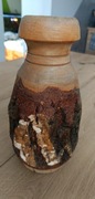Wazon z naturalnego drewna toczony-  rękodzielo 