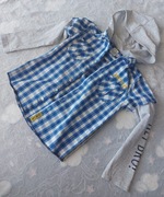 Koszula z kapturem  bluza krata r. 134 chlopiec
