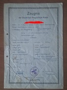 Chojnice świadectwo szkolne 1943 Konitz