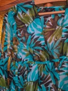 Tunika pareo zielone kwiaty liście narzutka atmosphere Beach r.38