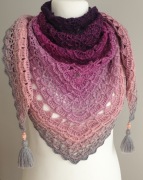 Chusta ręcznie robiona szydełkiem handmade wiosna
