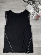 GUESS czarna cienka bluzka top Wiskoza - XS