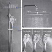 Zestaw prysznicowy natynkowy – deszczownica + wąż + słuchawka