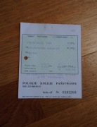 PKP bilet kolejowy Wieruszów Miasto Kępno seria AT 1999 r.