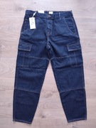 Spodnie jeansy MUSTANG Toledo Loose Cargo dżinsy ciemne męskie nowe 33/34