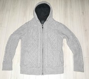 kurtka sweter z kapturem WE M 80% wełna ciepły polar stone island