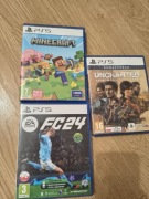 Gry PS5 FC24, Minecraft, Uncharted 