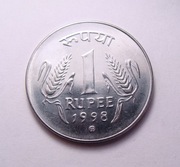 Indie 1 rupia 1998 Kremnica PIĘKNA!