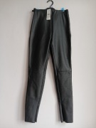 Czarne damskie spodnie  z zamkami – KappAhl, rozmiar 34