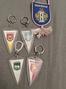 Proporczyki PRL herby miasta Kazimierz Chełm Warszawa Oświęcim zestaw