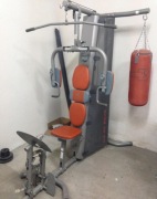 Atlas siłownia domyos hg 90 kg worek bokserski decathlon, nie kettler