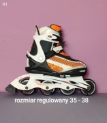 Rolki regulowane dla dzieci - rozmiar 35-38 junior - prawie nowe [R1]