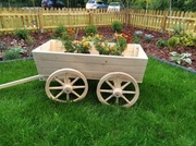 Wózek drewniany-doniczka