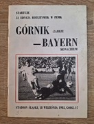 Górnik Zabrze - Bayern Monachium 1985 PEMK program meczowy