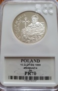 10 zł. Zygmunt III Waza  półpostać  1998 Gcn pr70