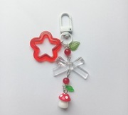 Brelok do kluczy zawieszka do plecaka rękodzieło grzybek