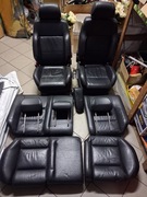 Komplet fotele skóra podgrzewane przód kanapa tył podłokietnik 