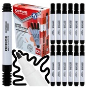 MARKER SUCHOŚCIERALNY OFFICE PRODUCTS CZARNY DO TABLIC 12 sztuk OKRĄGŁY